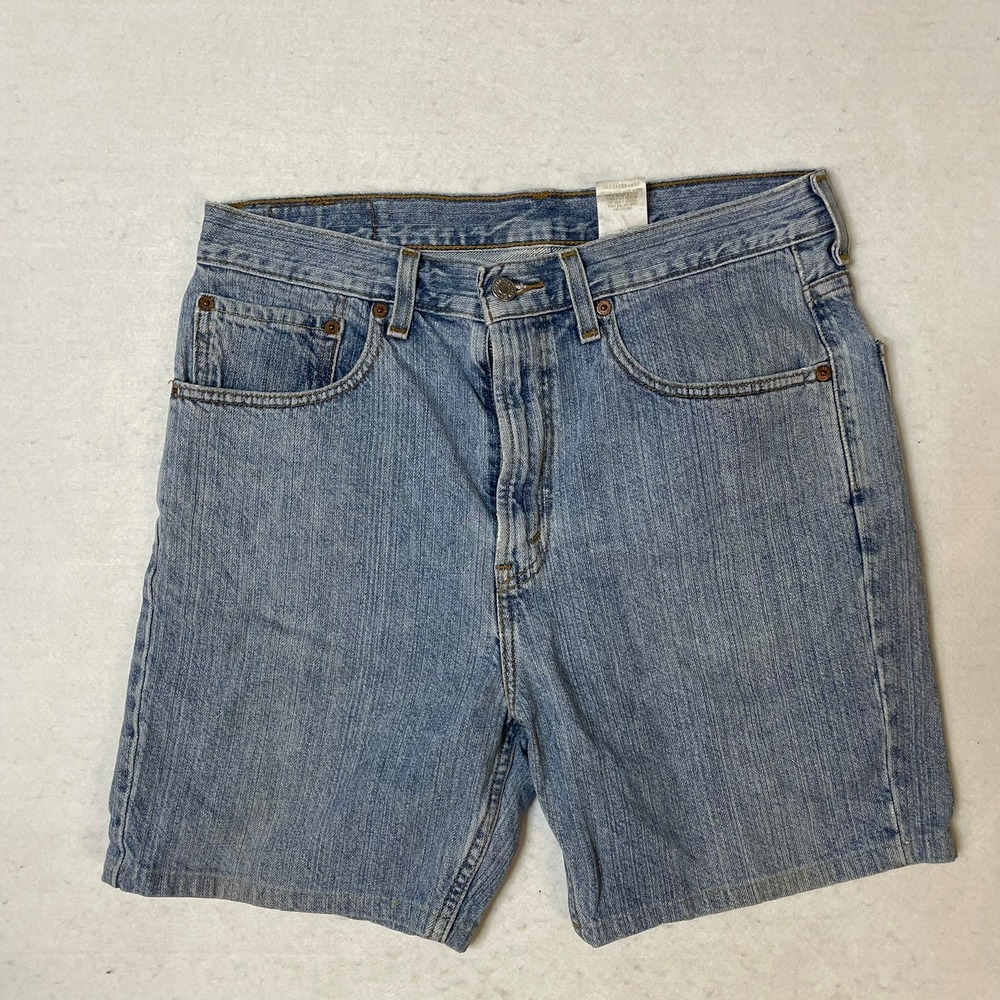Vintage Levis 505 Denim Shorts‎ Mens W33 Light Wash Blue Jeans Casual